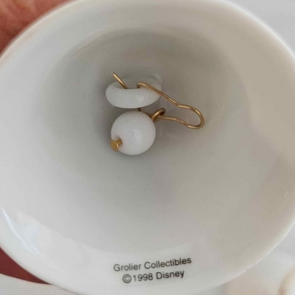 Vintage Set Of 6 Disney Grolier Porcelain Christmas Bell Ornaments 1993 To 2000 - Picture 8 of 8
